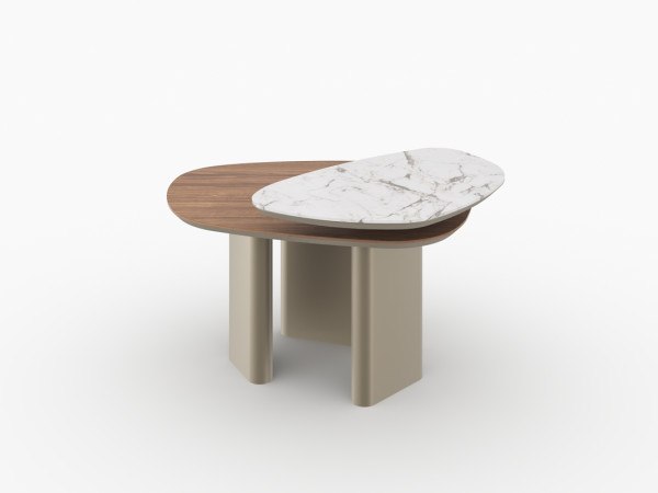 Стол журнальный ANDES орех/белый