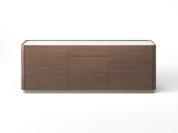 Комод широкий 3+2 RAGGIO2 umbra/шампань/белый