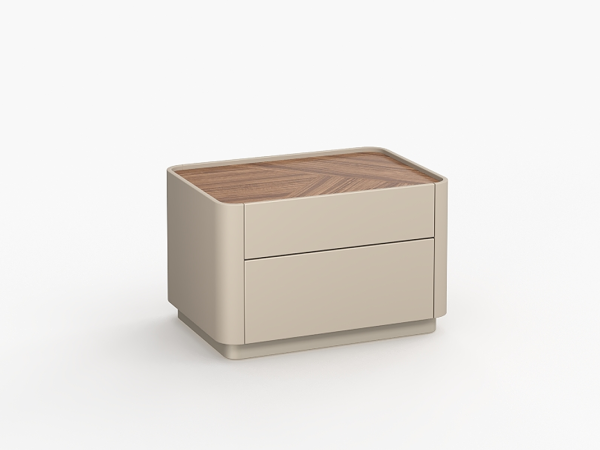 Прикроватная тумба LUNNO эмаль кашемир/орех