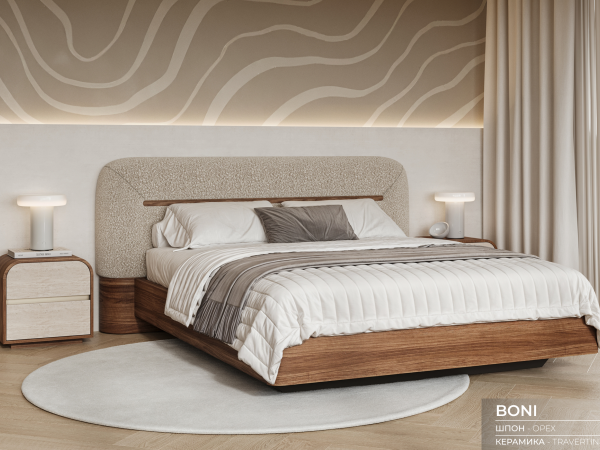 Кровать BONI орех