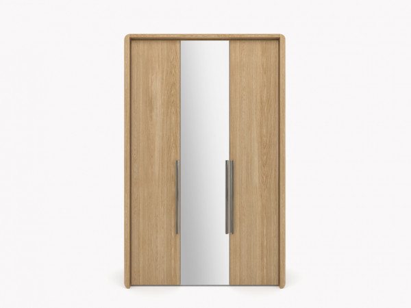 Шкаф 3-х дверный дуб alpine/зеркало