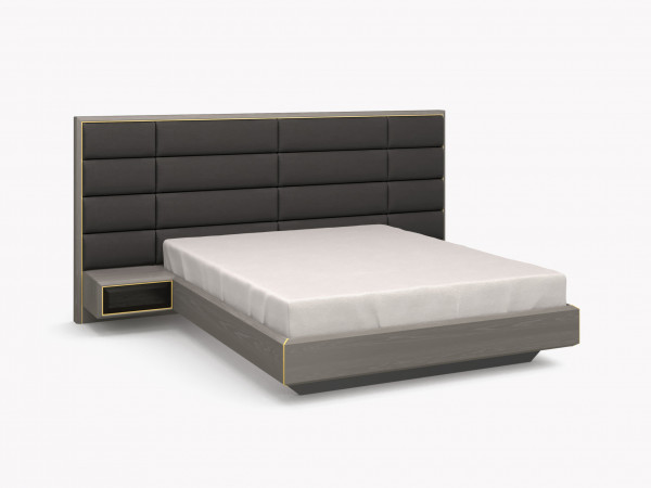 Кровать широкая TESORRO grey stone/choco