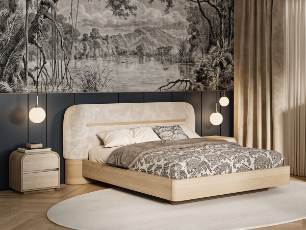 Кровать BONI дуб alpine