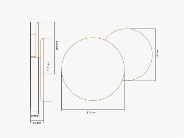 Настенный светильник Circle Moon&Sun дуб