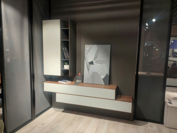 Гостиная RITMO орех/эмаль silver, графит