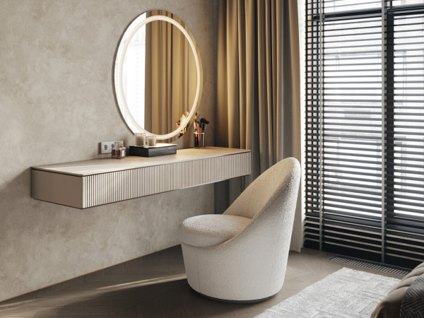 Кресло поворотное ISOLA cream/marengo