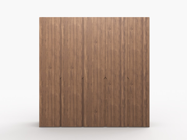 Шкаф 5-ти дверный орех с интегрированными ручками без карнизов 1