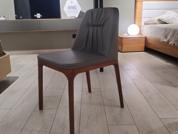 Стул 308 орех светлый экокожа Bonart 05 графит