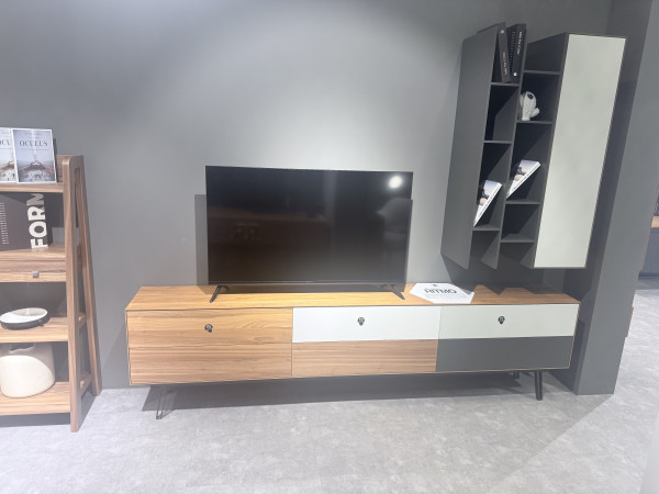 Гостиная RITMO орех/графит/белый