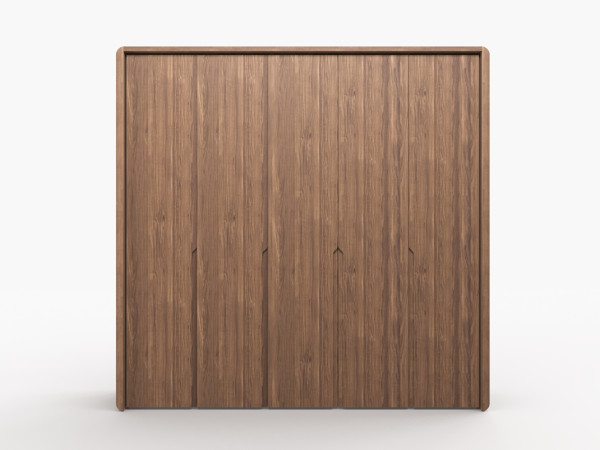 Шкаф 5-х дверный орех с интегрированными ручками 1