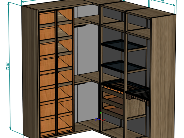 Гардеробная орех 