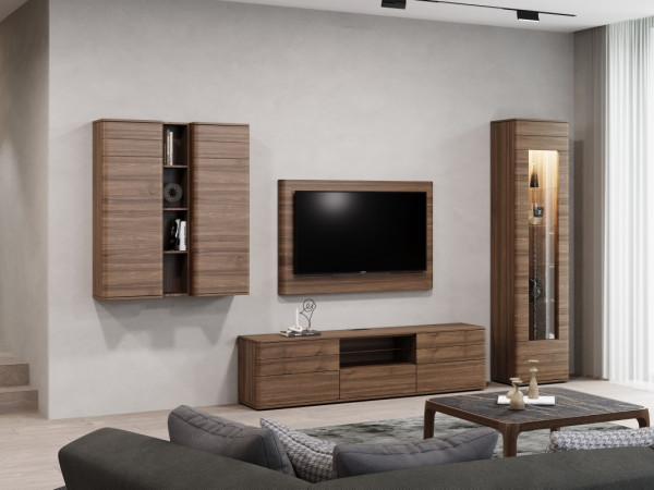 Шкаф-полка навесная ORLY орех левая