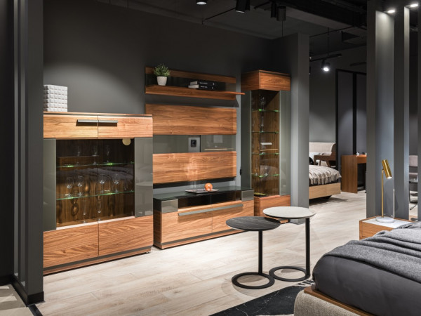 Тумба ТВ 2 NIZZA орех/графит