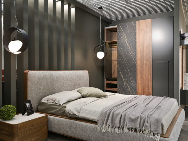 Шпонированная спальня RAGGIO орех/белый