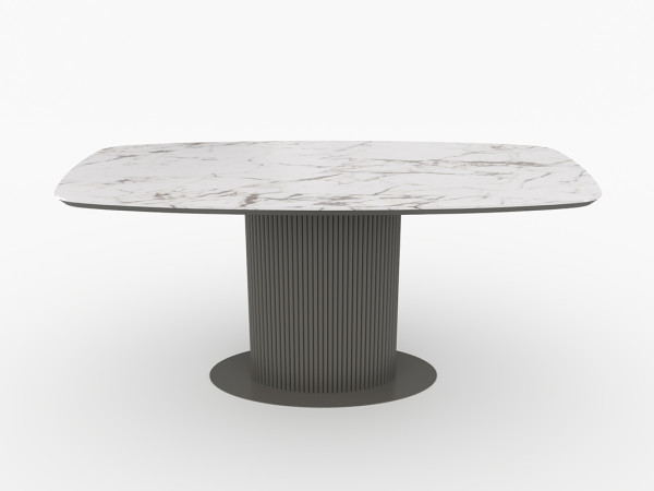 Стол обеденный ODDION2 белый/базальт