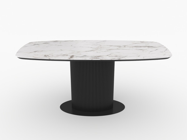 Стол обеденный ODDION2 белый/черный