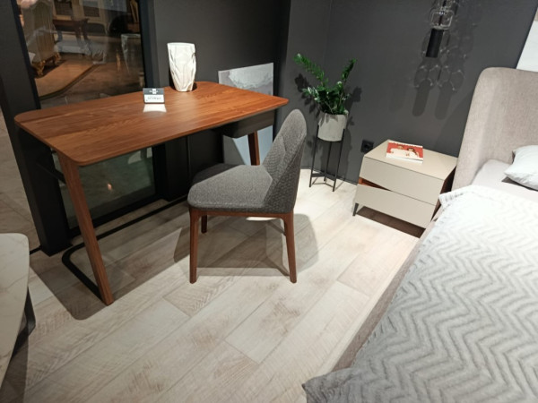 Стул 308 Sanamor дуб тон св. орех, ткань Жаккард коричневый Pixel14