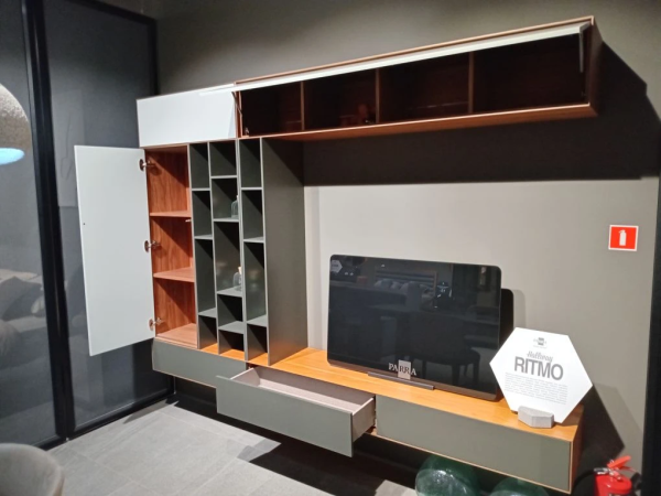 Гостиная RITMO орех/графит/белый