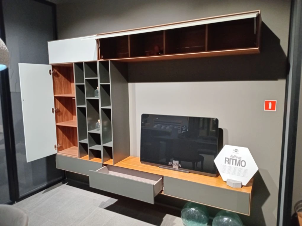 Гостиная RITMO орех/графит/белый