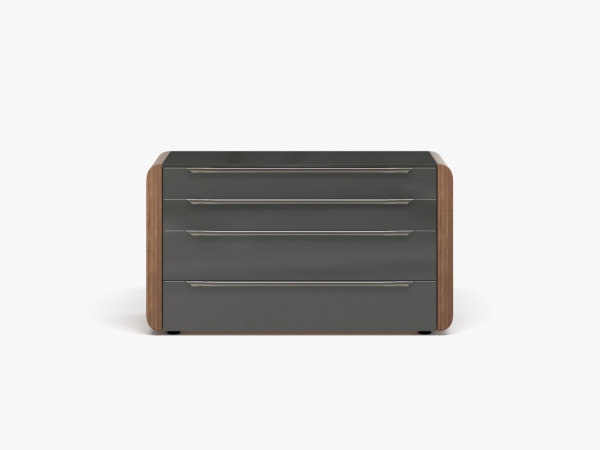 Комод 4 BELLA орех/графит