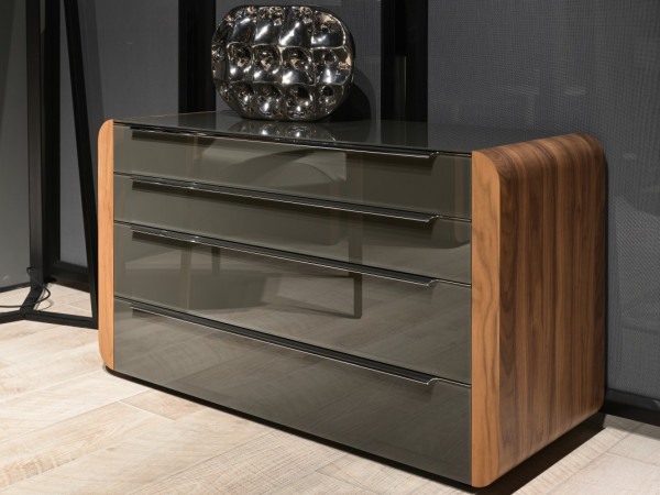 Комод 4 BELLA орех/графит