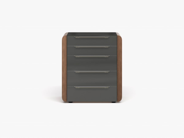 Комод 5 BELLA орех/графит