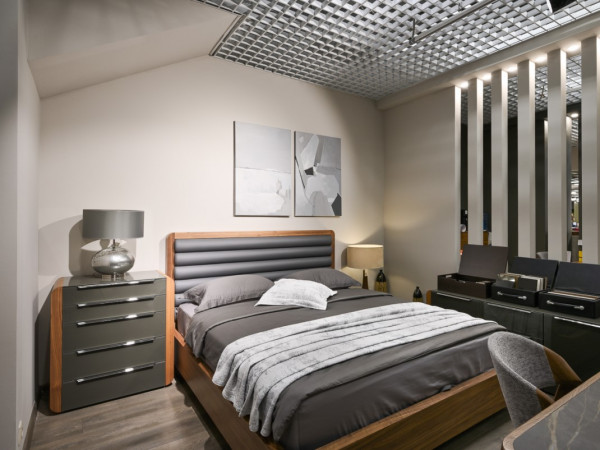 Комод 5 BELLA орех/графит