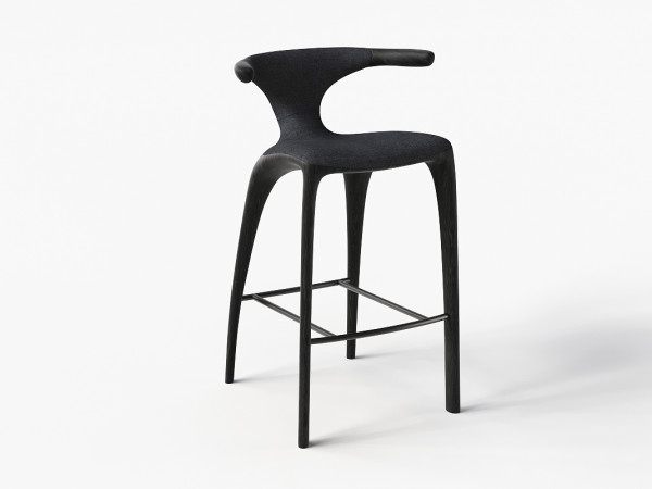 Стул барный 3132-01 дуб черный/темно-синий