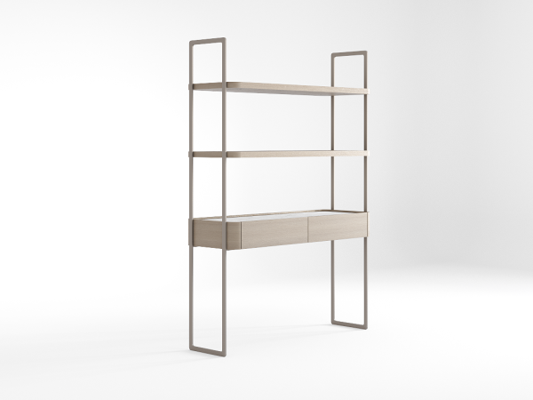 Стеллаж RAGGIO дуб alpine/шампань/белый