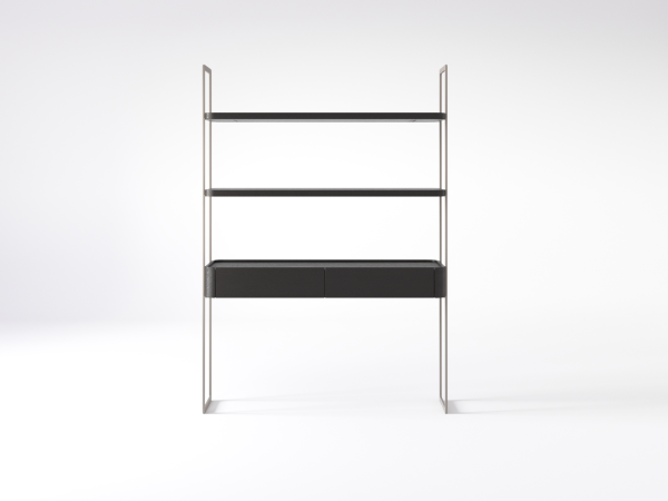 Стеллаж RAGGIO ясень choco/шампань/черный