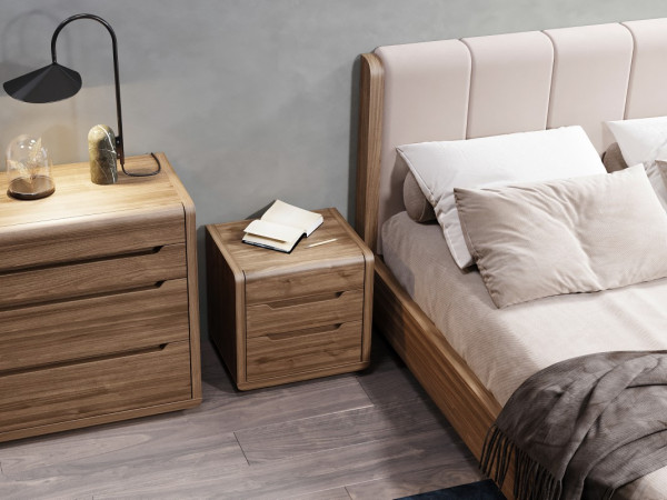 Шпонированная кровать LYONA орех