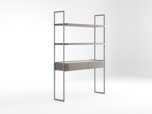 Стеллаж RAGGIO ash brown/шампань/белый