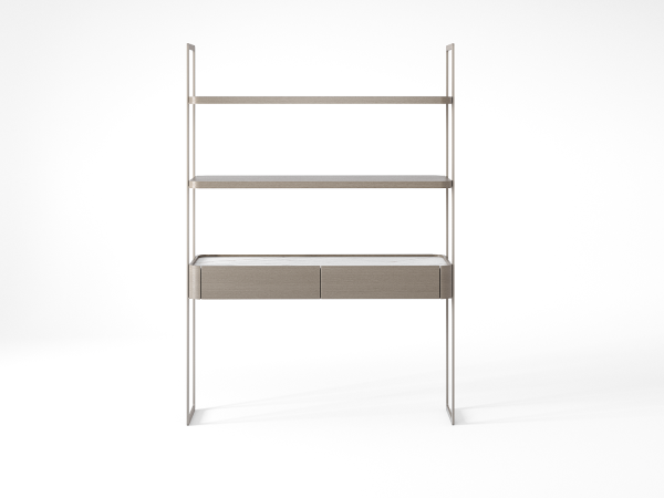 Стеллаж RAGGIO ash brown/шампань/белый