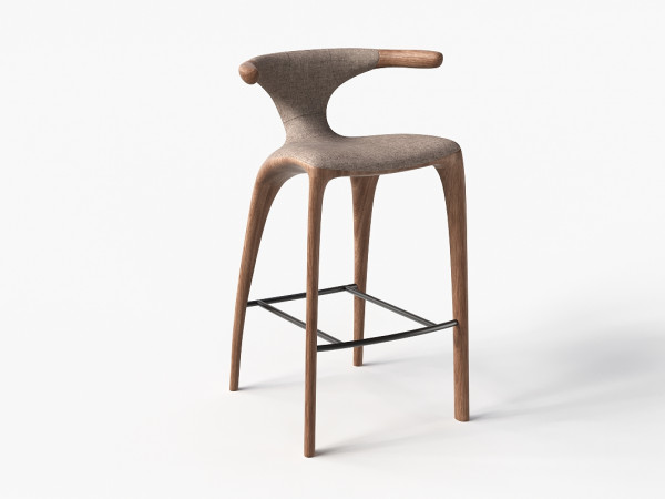 Стул барный 3132-01 орех американский/светло-коричневый