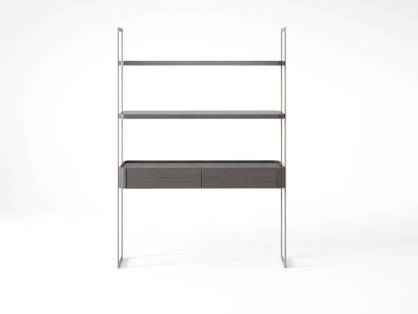 Стеллаж RAGGIO орех cedar/шампань/черный