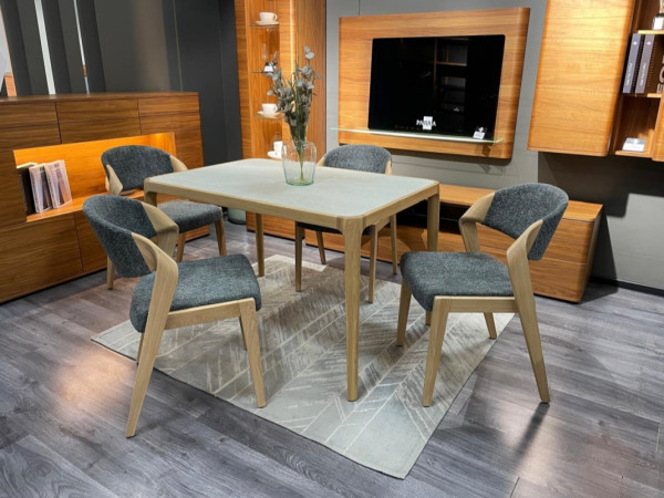 Стол обеденный 1200х800 дуб alpine/бежевый