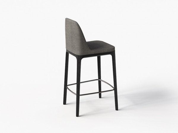 Стул барный 308-01 дуб черный/светло-серый