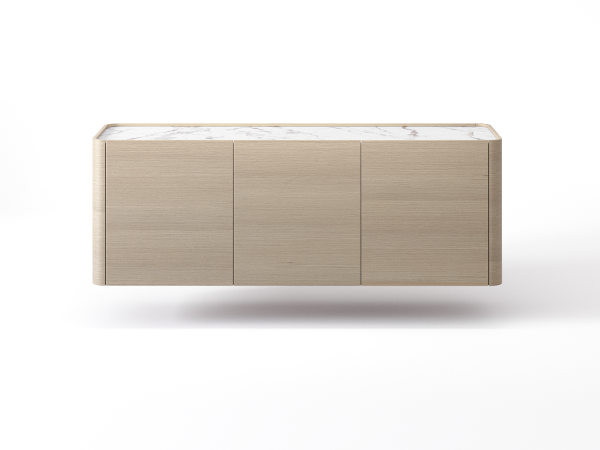 Навесная тумба ТВ RAGGIO 3 двери дуб alpine/белая