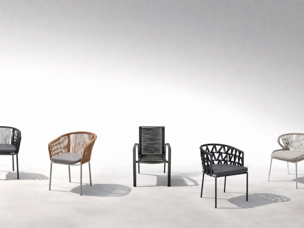 Стул ORSON | ОРСОН светло-серый/оранжевый меланж