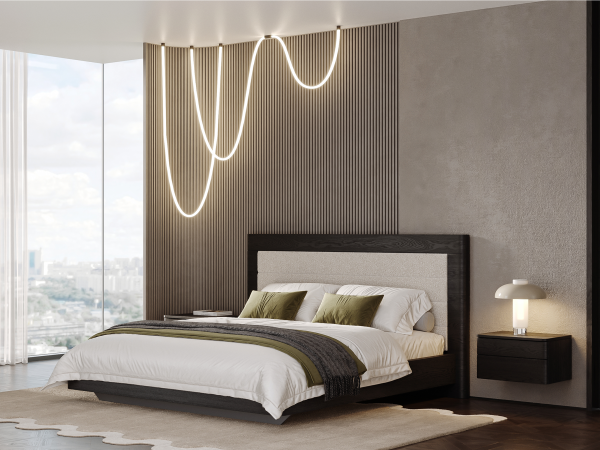 Прикроватная тумба навесная ORLY2 ясень choco