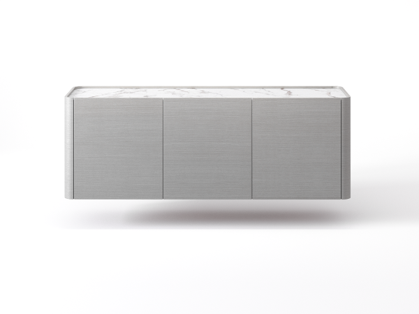 Навесная тумба ТВ RAGGIO 3 двери coventry grey/белая