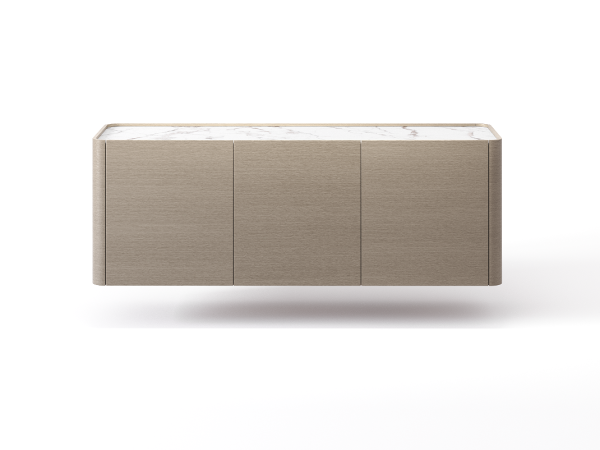 Навесная тумба ТВ RAGGIO 3 двери дуб ash brown/белая