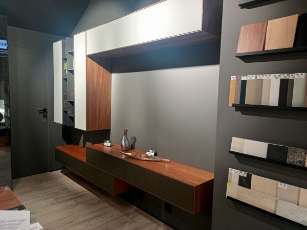 Гостиная RITMO орех/графит/белый