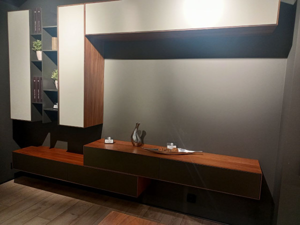 Гостиная RITMO орех/графит/белый