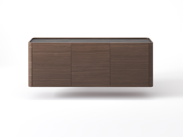 Навесная тумба ТВ RAGGIO 3 двери umbra/черная