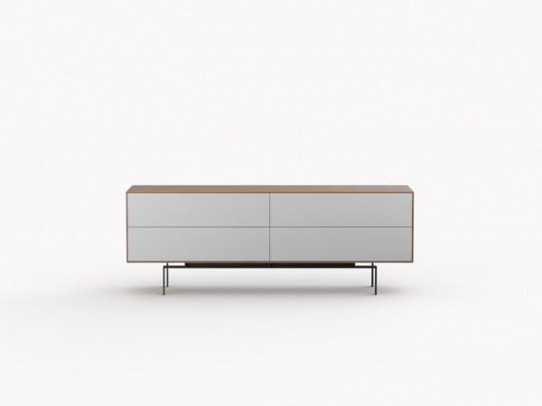 Тумба ТВ RITMO 1680 4 ящика орех/silver