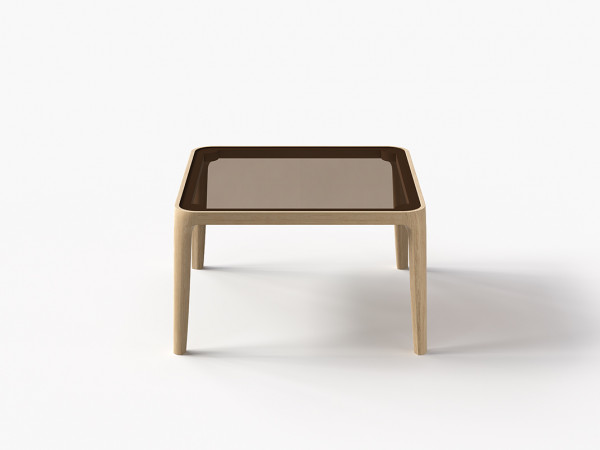 Стол журнальный 800х800 дуб alpine/стекло бронза