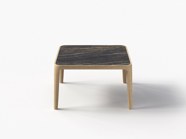 Стол журнальный 800х800 дуб alpine/черный