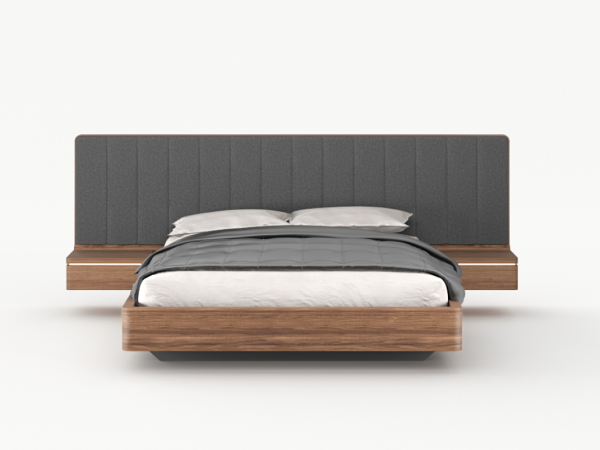 Шпонированная кровать широкая ОРЛИ | ORLY орех