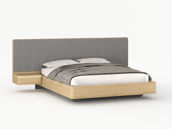 Шпонированная кровать широкая ОРЛИ | ORLY дуб alpine